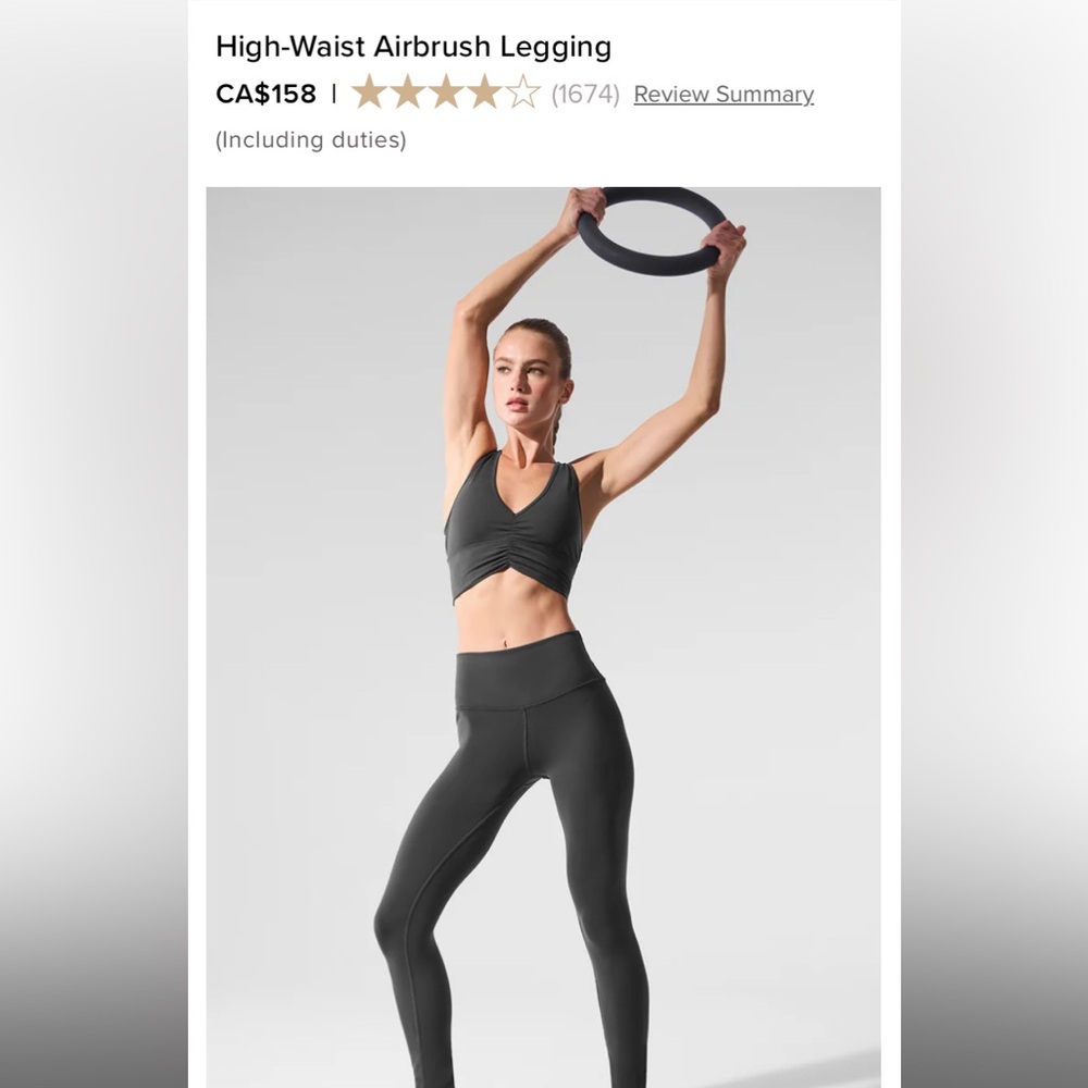 ALO yoga high waist airbrush legging grey